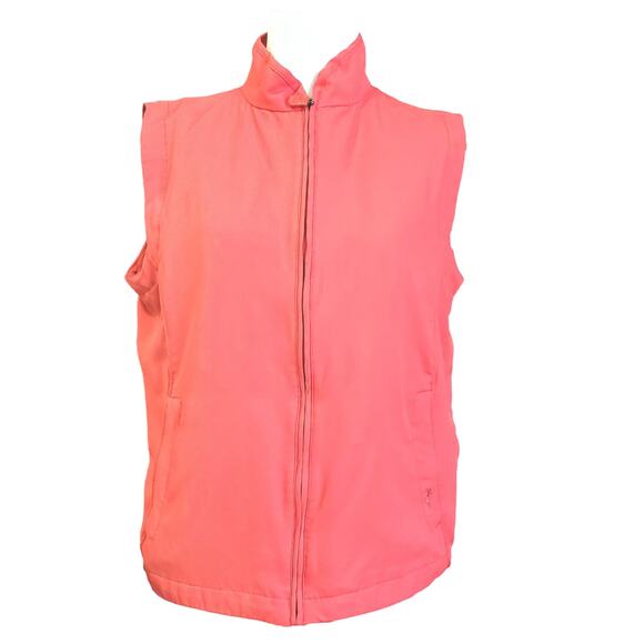 Monterey Club Full‎ Zip Orange Vest Wind and Water Resistant pockets Size Medium - Picture 8 of 8